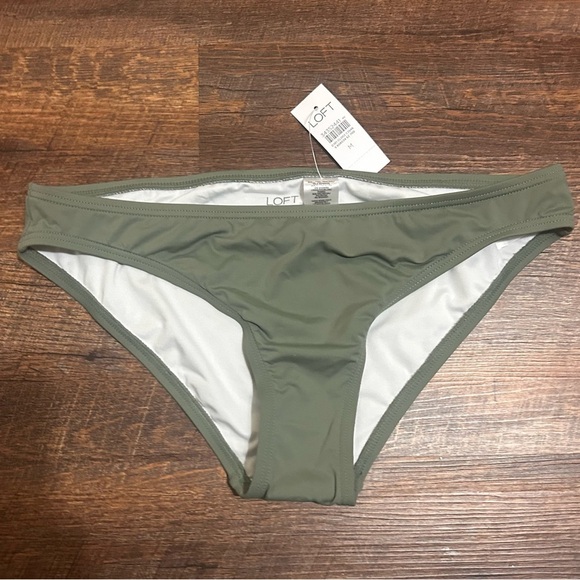 Loft Beach Classic Bikini Bottom Size M Green Mountain Rosemary Color - Picture 2 of 4
